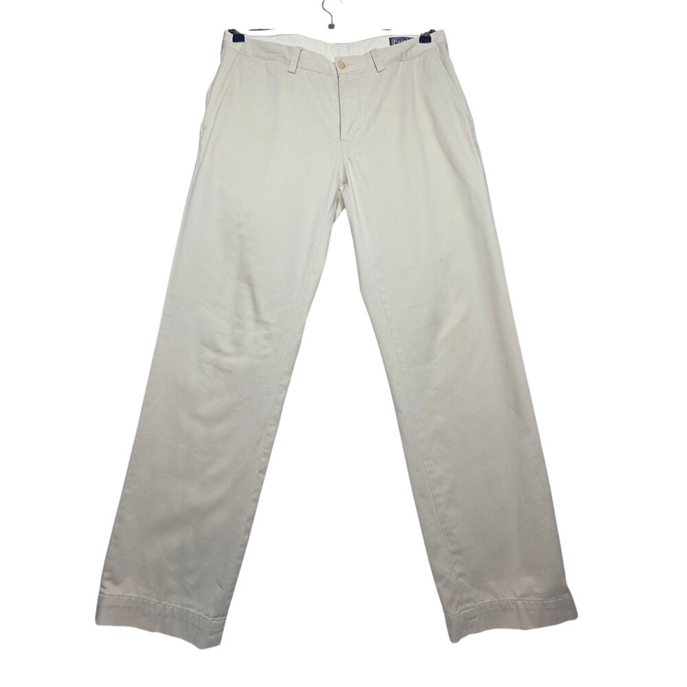 Men's Polo by Ralph Lauren Classic Fit Khaki Pants Size 34x32